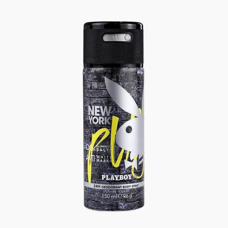 Playboy New York 24Hour Deodorant Body Spray For Him150ml - Cosmetics Fragrance Direct-5050456521722