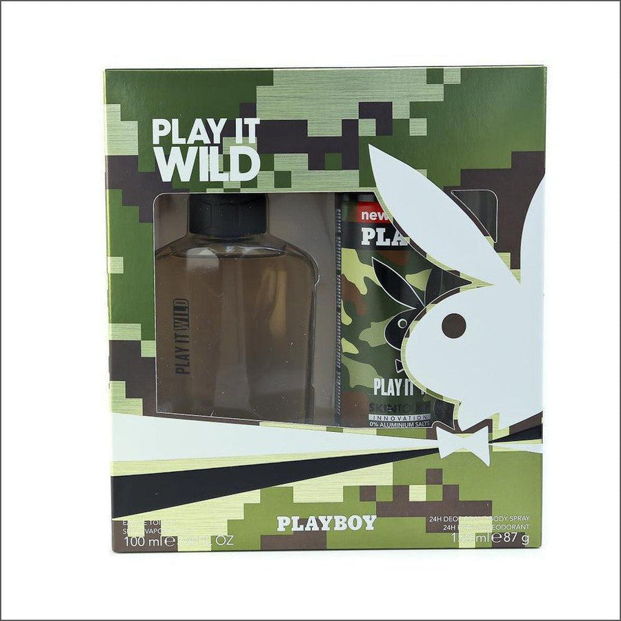 Playboy Play it Wild for Him Gift Set - Cosmetics Fragrance Direct-63844916