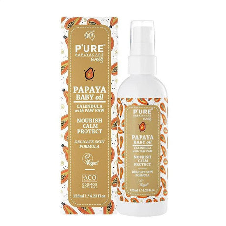 P'ure Papayacare Baby Papaya Baby Oil 125ml - Cosmetics Fragrance Direct-9322316008428