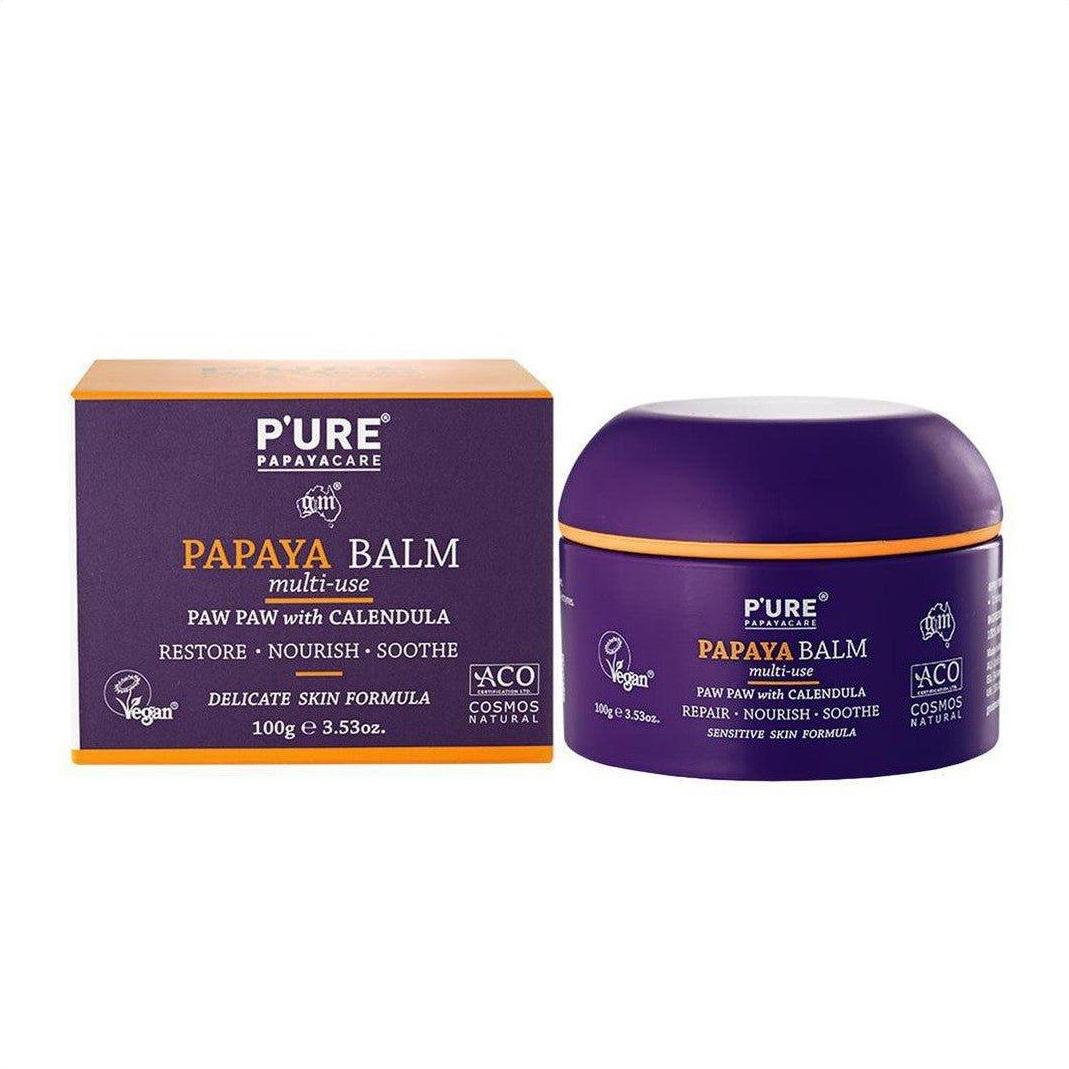 P'ure Papayacare Papaya Balm Multi-Use 100g - Cosmetics Fragrance Direct-9322316008589