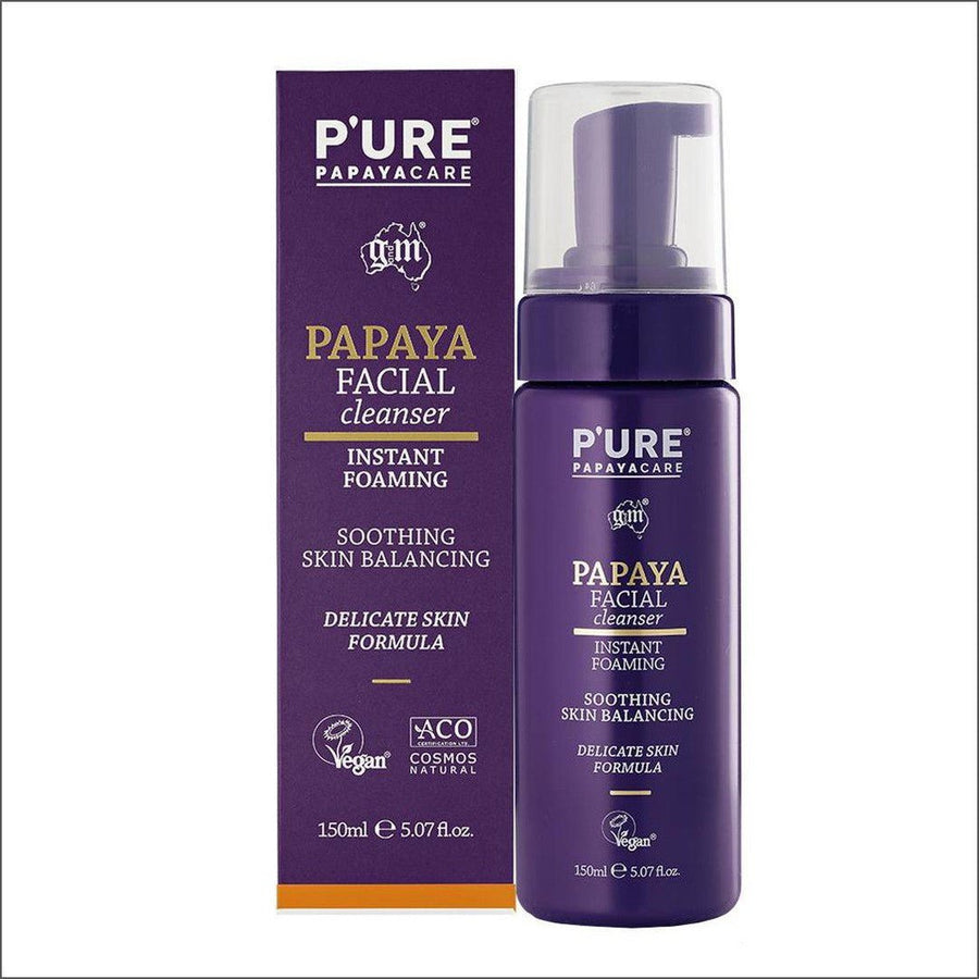 P'ure Papayacare Papaya Facial Foaming Cleanser 150ml - Cosmetics Fragrance Direct-9322316008367