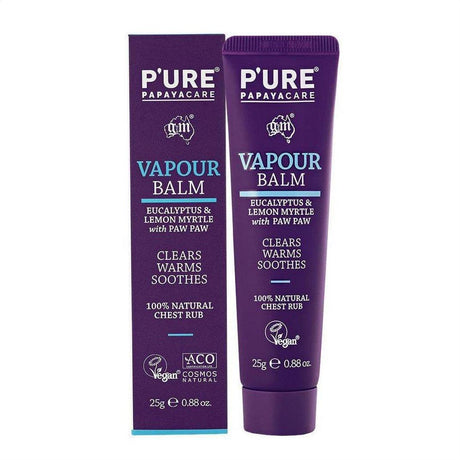 P'ure Papayacare Vapour Balm 25g - Cosmetics Fragrance Direct-9322316008350