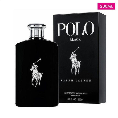 Ralph Lauren Polo Black Eau De Toilette 200ml - Cosmetics Fragrance Direct-39159604