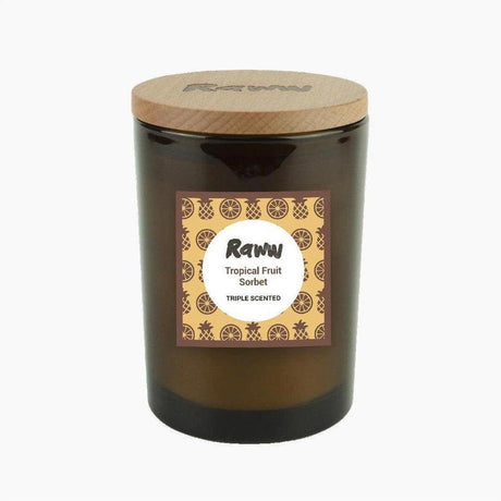 Raww Aromatherapy Tropical Fruit Sorbet Candle 250g - Cosmetics Fragrance Direct-9336830053949