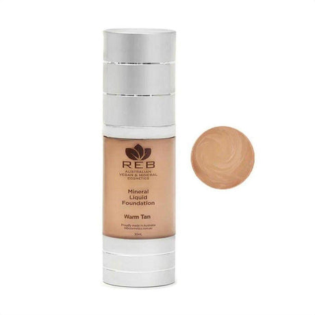 Reb Cosmetics Mineral Liquid Foundation Warm Tan 30ml - Cosmetics Fragrance Direct-