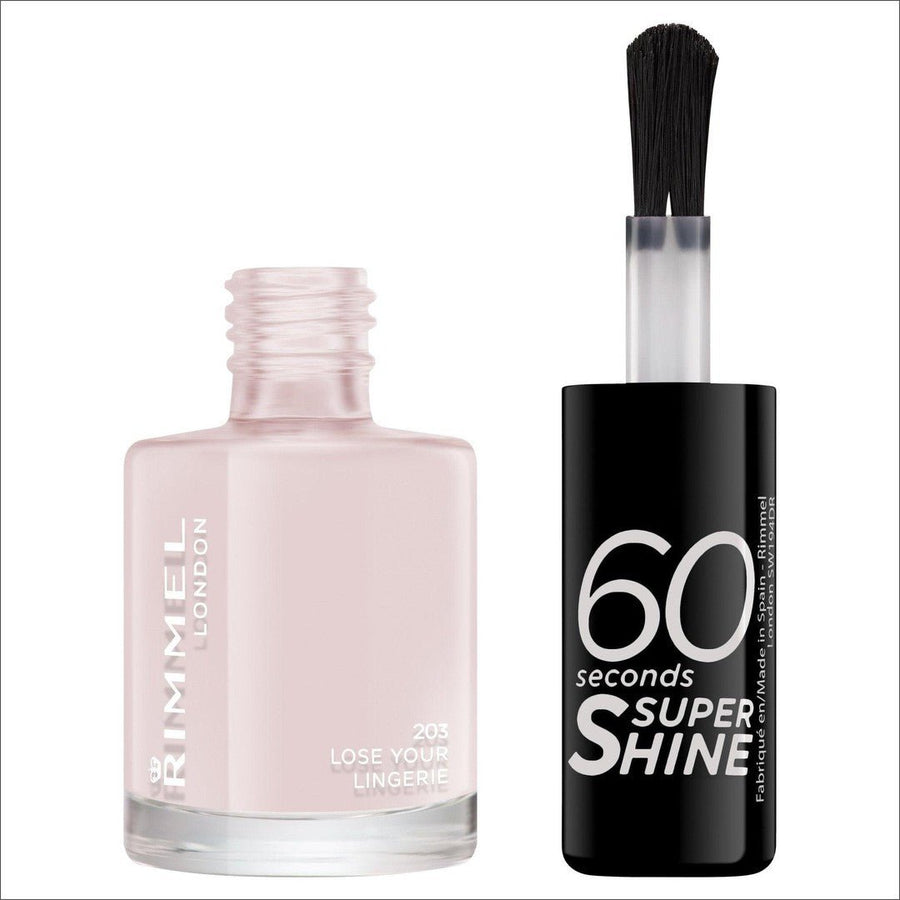 Rimmel 60 Second Super Shine Nail Polish - 203 Lose Your Lingerie - Cosmetics Fragrance Direct-39904052