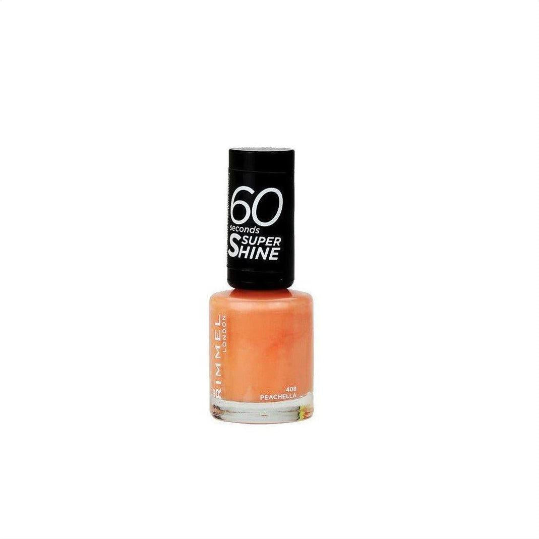 Rimmel 60 Second Super Shine Nail Polish - 408 Peachella - Cosmetics Fragrance Direct-3614220825397