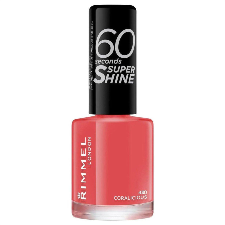 Rimmel 60 Second Super Shine Nail Polish - 430 Coralicious - Cosmetics Fragrance Direct-23356212