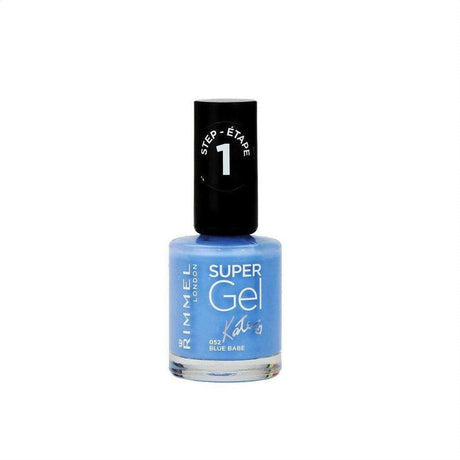Rimmel Super Gel Nail Polish by Kate Moss - 052 Blue Babe - Cosmetics Fragrance Direct-70345524