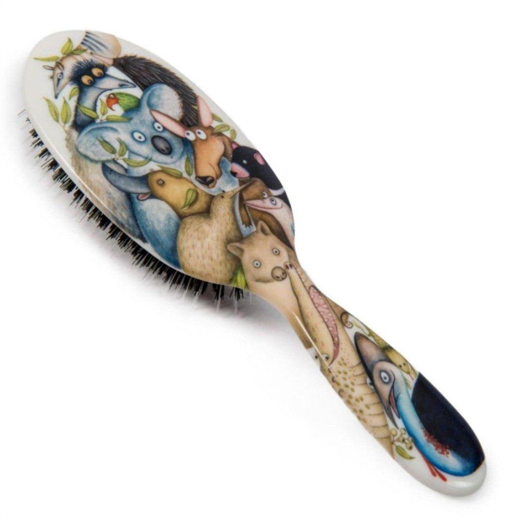 Rock & Ruddle Big Australian Animals Boar Bristle Hair Brush