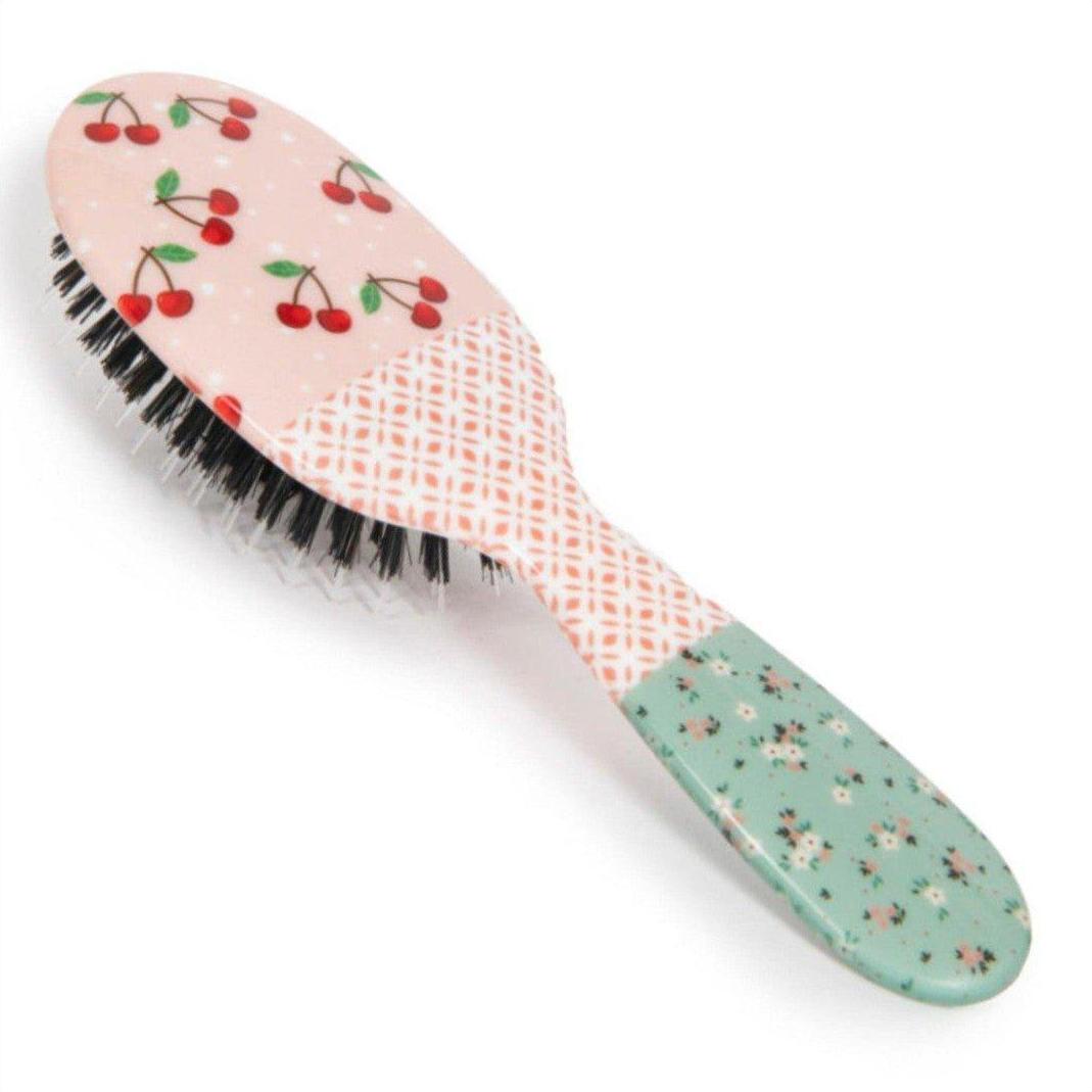 Rock & Ruddle Big Cherries Boar Bristle Hair Brush