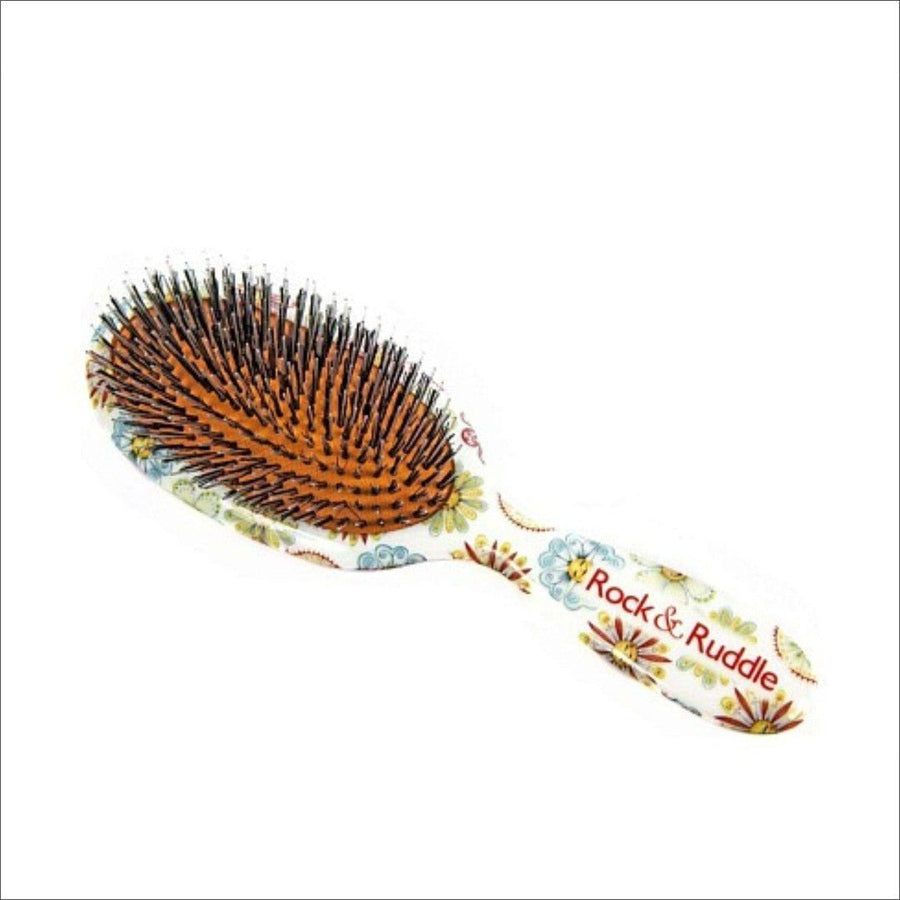 Rock & Ruddle Big Flower Faces Boar Bristle Hair Brush - Cosmetics Fragrance Direct-5060342150066