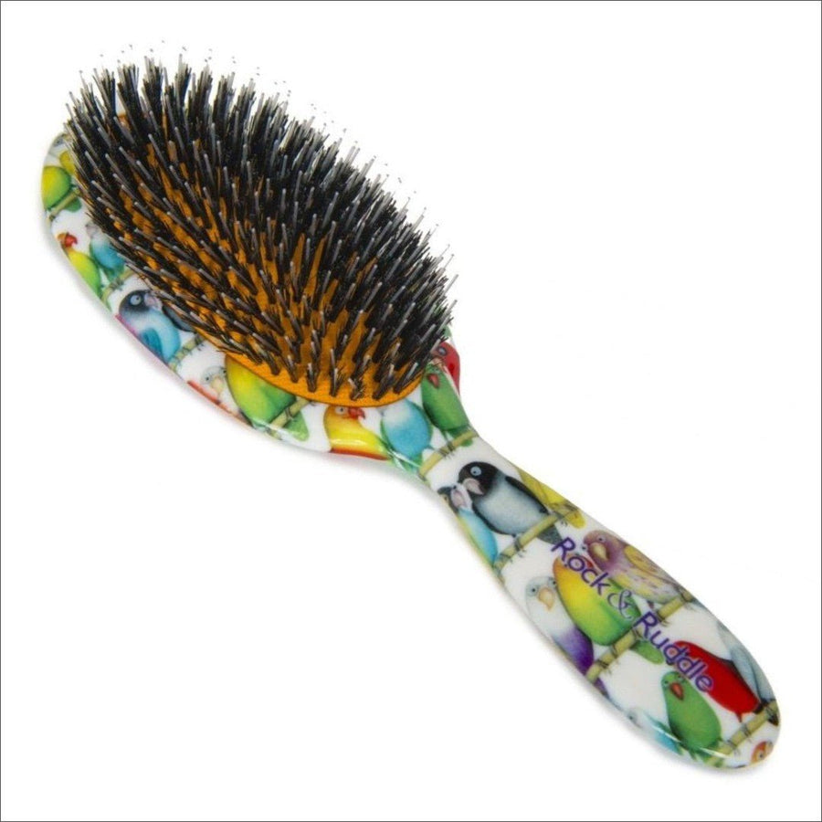 Rock & Ruddle Big Lovebirds Boar Bristle Hair Brush - Cosmetics Fragrance Direct-5060342153555
