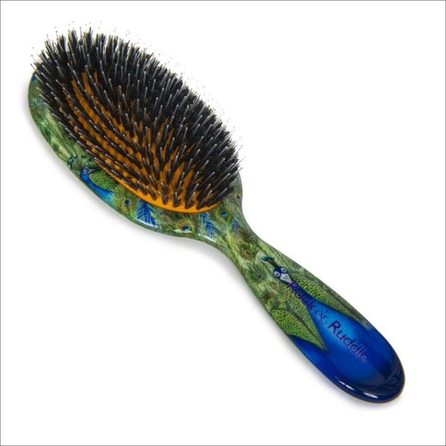 Rock & Ruddle Big Peacock Boar Bristle Hair Brush - Cosmetics Fragrance Direct-5060342153609