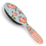 Rock & Ruddle Big Pink Gingham Boar Bristle Hair Brush - Cosmetics Fragrance Direct-5060342154590