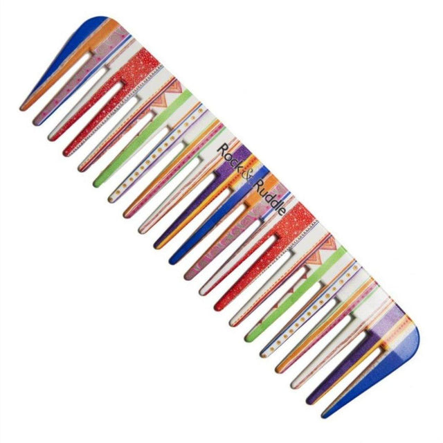 Rock & Ruddle Folio Stripes Wide Tooth Comb - Cosmetics Fragrance Direct-5060342153197