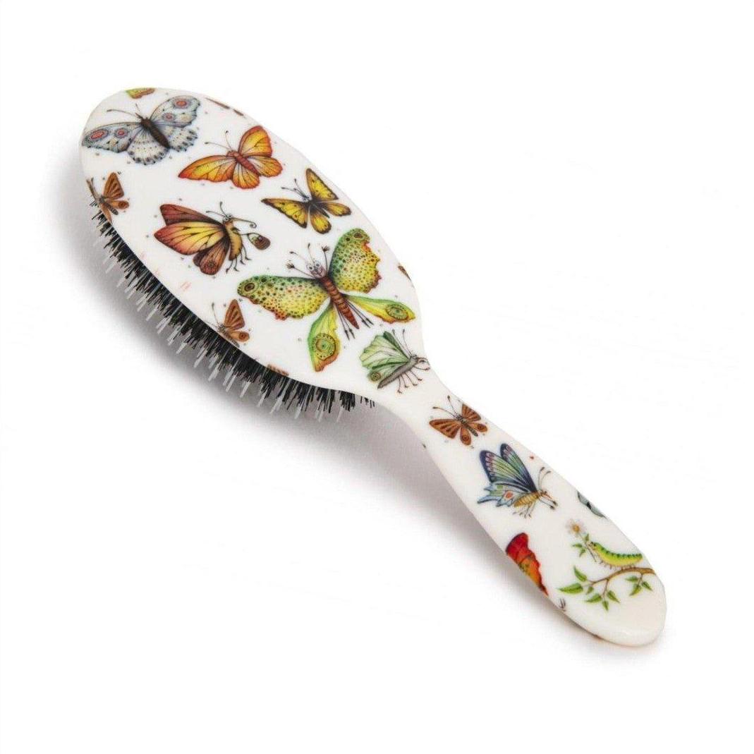 Rock & Ruddle Small Beautiful Butterflies Boar Bristle Hair Brush - Cosmetics Fragrance Direct-5060342154057