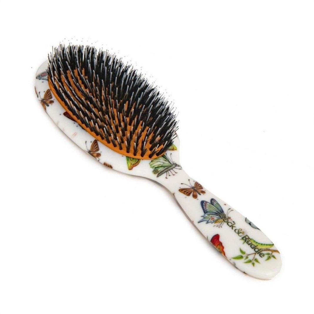 Rock & Ruddle Small Beautiful Butterflies Boar Bristle Hair Brush - Cosmetics Fragrance Direct-5060342154057