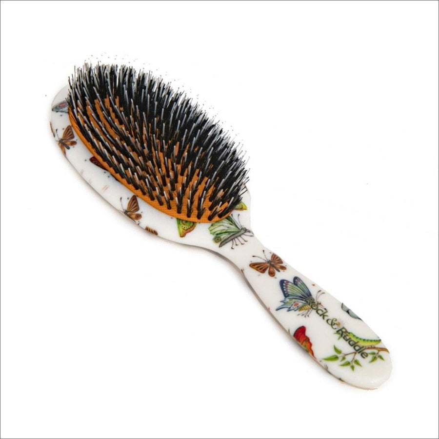 Rock & Ruddle Small Beautiful Butterflies Boar Bristle Hair Brush - Cosmetics Fragrance Direct-5060342154057