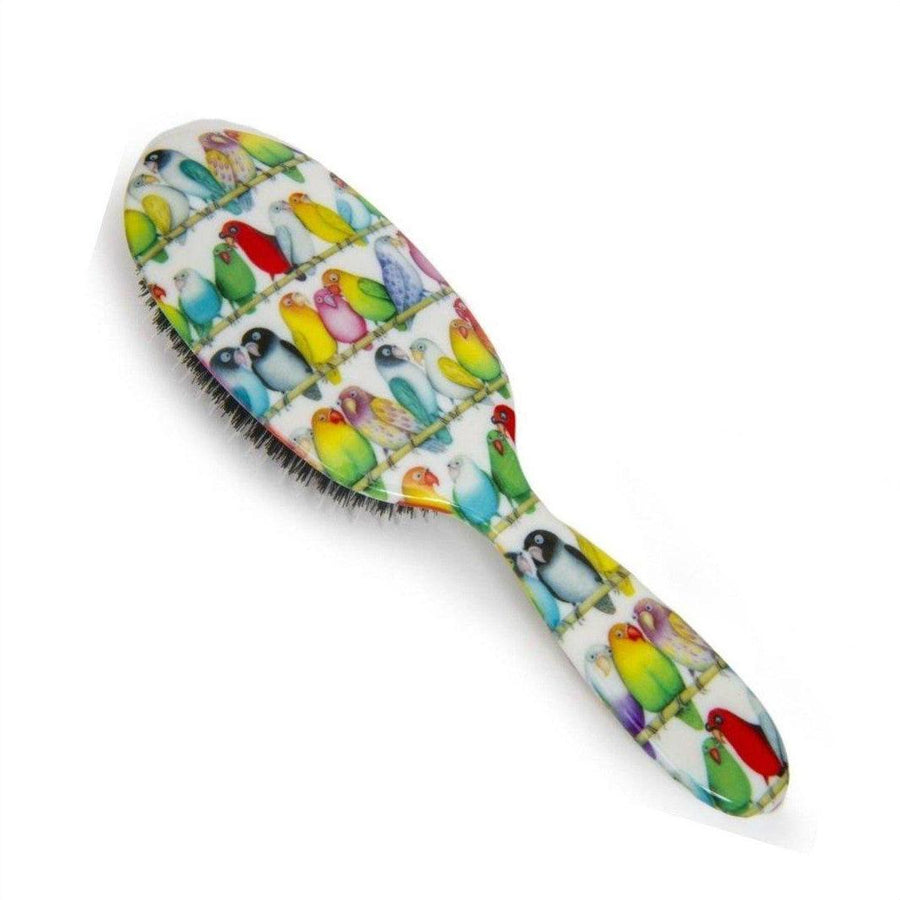 Rock & Ruddle Small Lovebirds Boar Bristle Hair Brush - Cosmetics Fragrance Direct-5060342153562