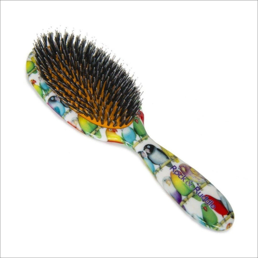 Rock & Ruddle Small Lovebirds Boar Bristle Hair Brush - Cosmetics Fragrance Direct-5060342153562