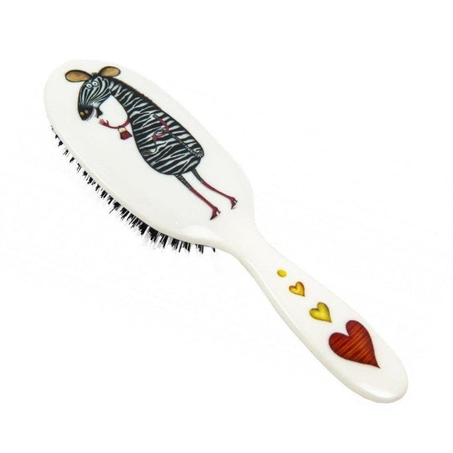 Rock & Ruddle Small Zebra Boar Bristle Hair Brush - Cosmetics Fragrance Direct-5060342150134