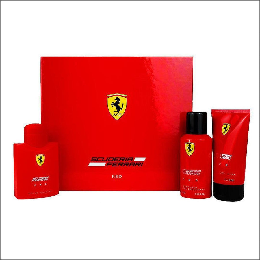 Scuderia Ferrari Red Eau De Toilette 125ml Gift Set - Cosmetics Fragrance Direct-48277812