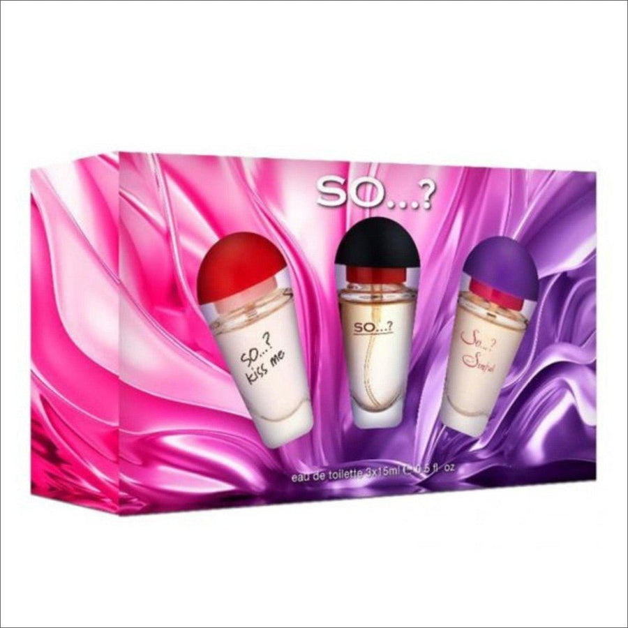 So...? Three For Me Eau De Toilette Giftset - Cosmetics Fragrance Direct-5018389029623