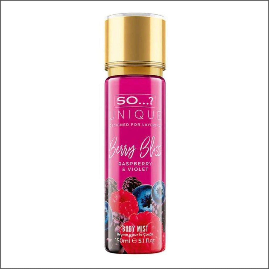 So...? Unique Berry Bliss Body Mist 150ml - Cosmetics Fragrance Direct-5018389016944