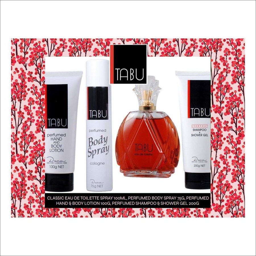 Tabu 100ml Eau De Toilette 4 Piece Gift Set - Cosmetics Fragrance Direct-9314108237215