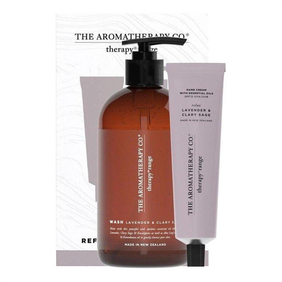 The Aromatherapy Co. Lavender & Clary Sage Refresh & Rehydrate Relax Gift Set - Cosmetics Fragrance Direct-9420005407580