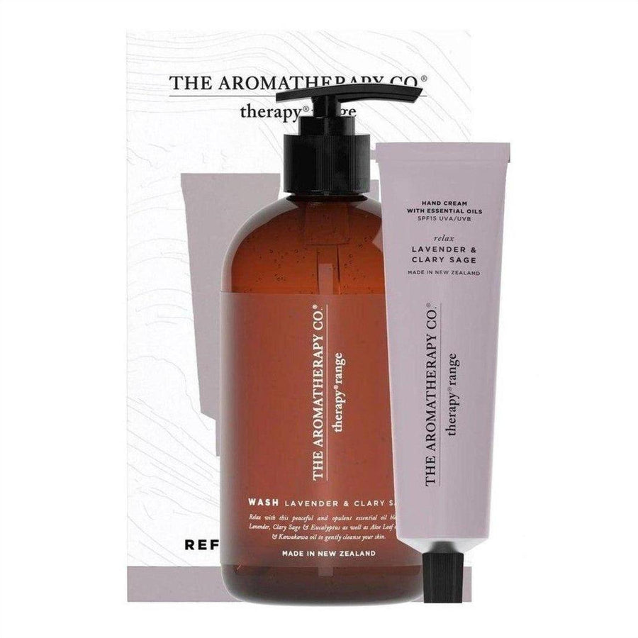 The Aromatherapy Co. Lavender & Clary Sage Refresh & Rehydrate Relax Gift Set - Cosmetics Fragrance Direct-9420005407580