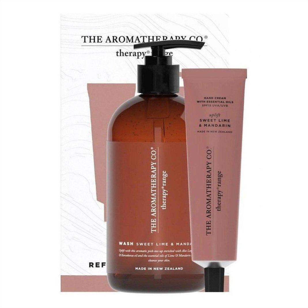 The Aromatherapy Co. Sweet Lime & Mandarin Refresh & Rehydrate Uplift Gift Set - Cosmetics Fragrance Direct-9420005407597