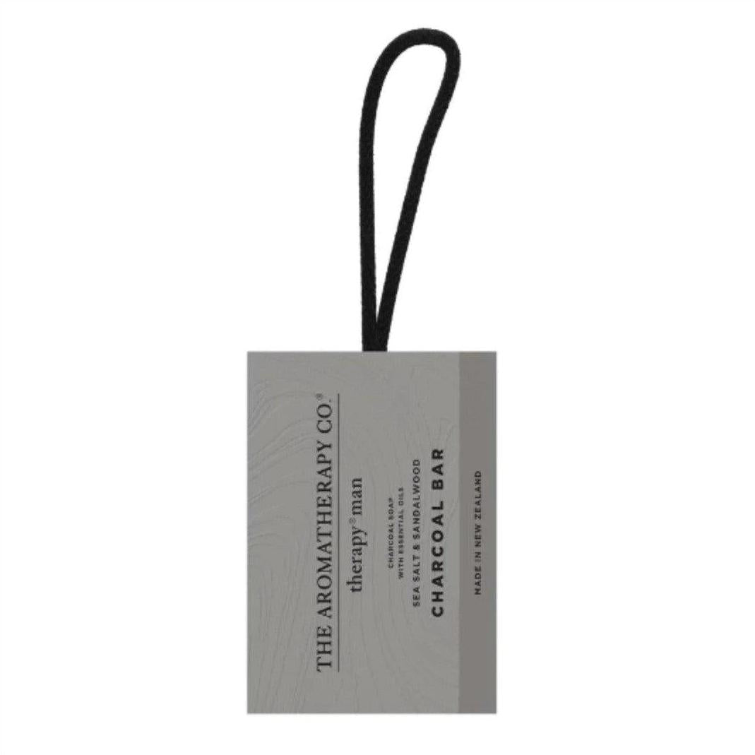 The Aromatherapy Co. Therapy Man Charcoal Soap Sea Salt & Sandalwood 225g - Cosmetics Fragrance Direct-9420005407658