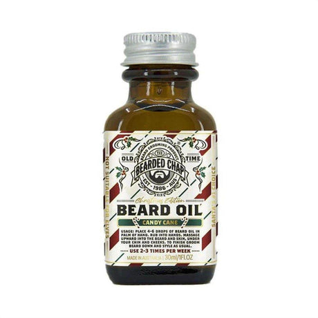 The Bearded Chap Christmas Edition Beard Oil - Candy Cane 30ml - Cosmetics Fragrance Direct-9349410000493