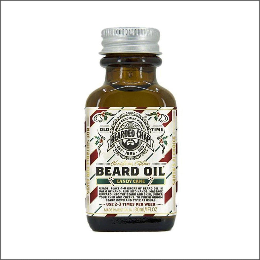 The Bearded Chap Christmas Edition Beard Oil - Candy Cane 30ml - Cosmetics Fragrance Direct-9349410000493