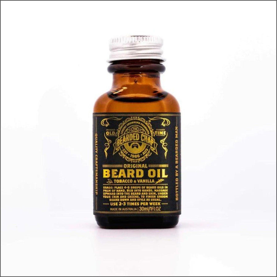 The Bearded Chap Original Beard Oil Tobacco & Vanilla 30ml - Cosmetics Fragrance Direct-9349410000738