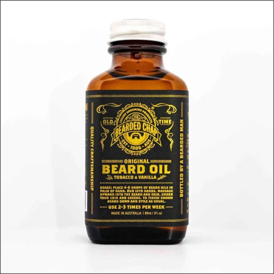 The Bearded Chap Original Beard Oil Tobacco & Vanilla 89ml - Cosmetics Fragrance Direct-9349410000745