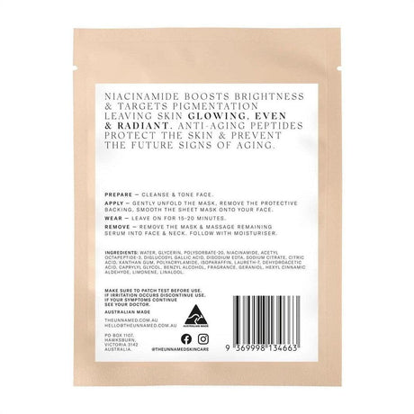 The Unnamed Brightening & Anti-Aging Sheet Mask 25ml - Cosmetics Fragrance Direct-9369998134663