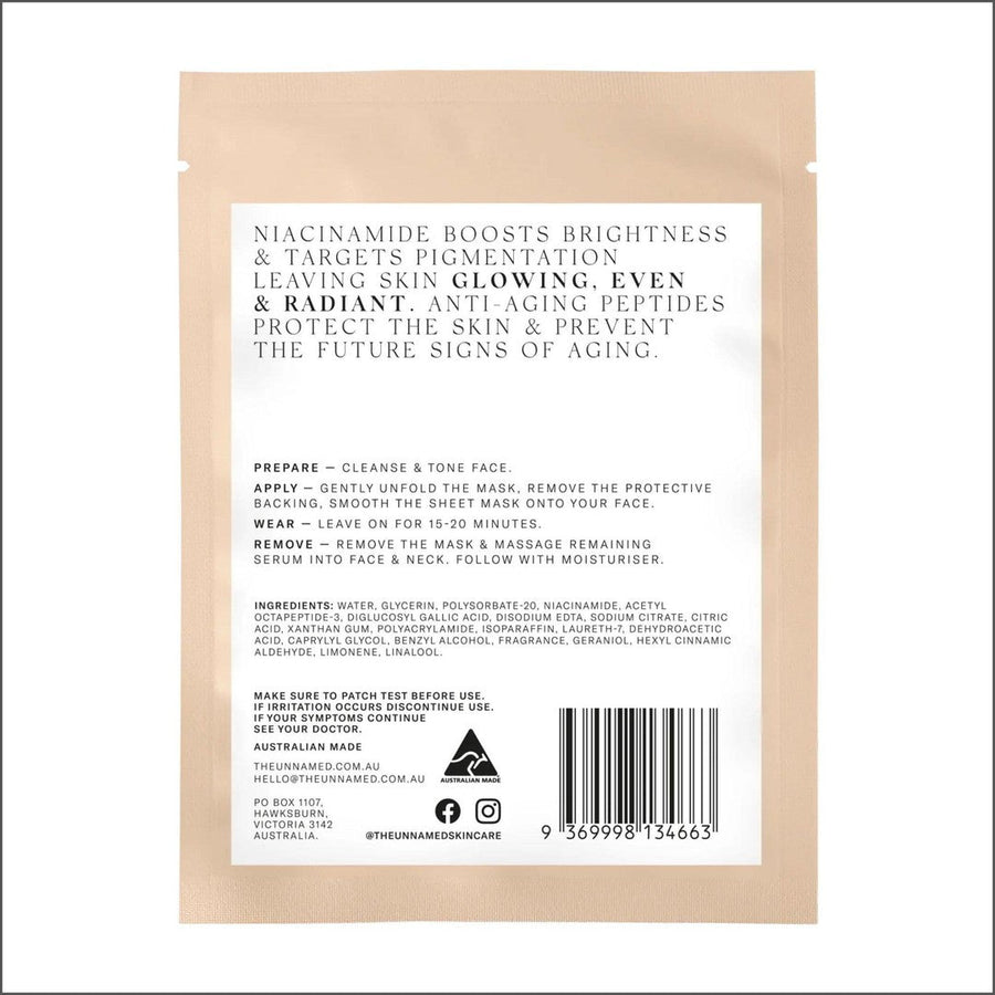 The Unnamed Brightening & Anti-Aging Sheet Mask 25ml - Cosmetics Fragrance Direct-9369998134663