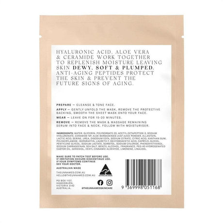 The Unnamed Hydrating & Anti Aging Sheet Mask - Cosmetics Fragrance Direct-9369998051168