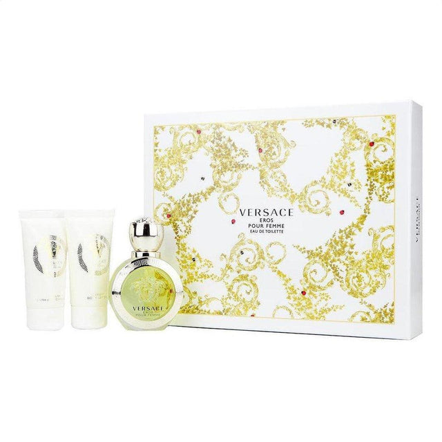 Versace Eros Pour Femme Eau de Toilette 50ml Gift Set - Cosmetics Fragrance Direct-8.011E+12